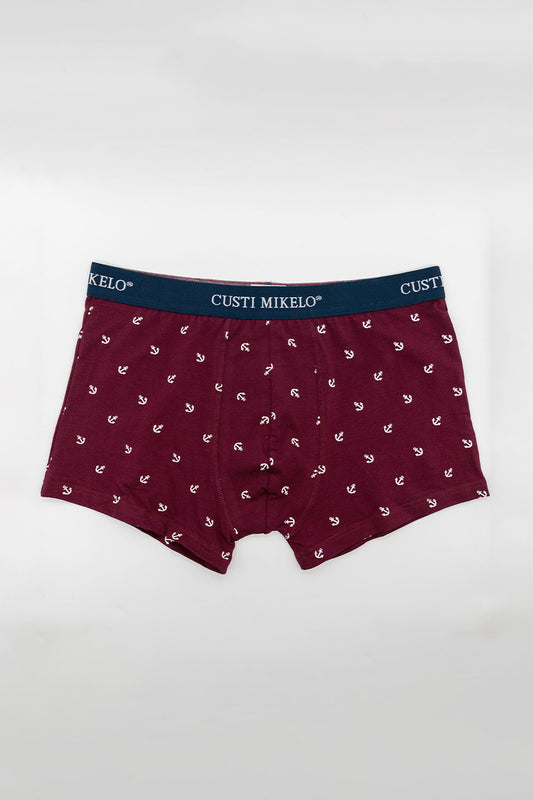 Boxer Anclas Granate