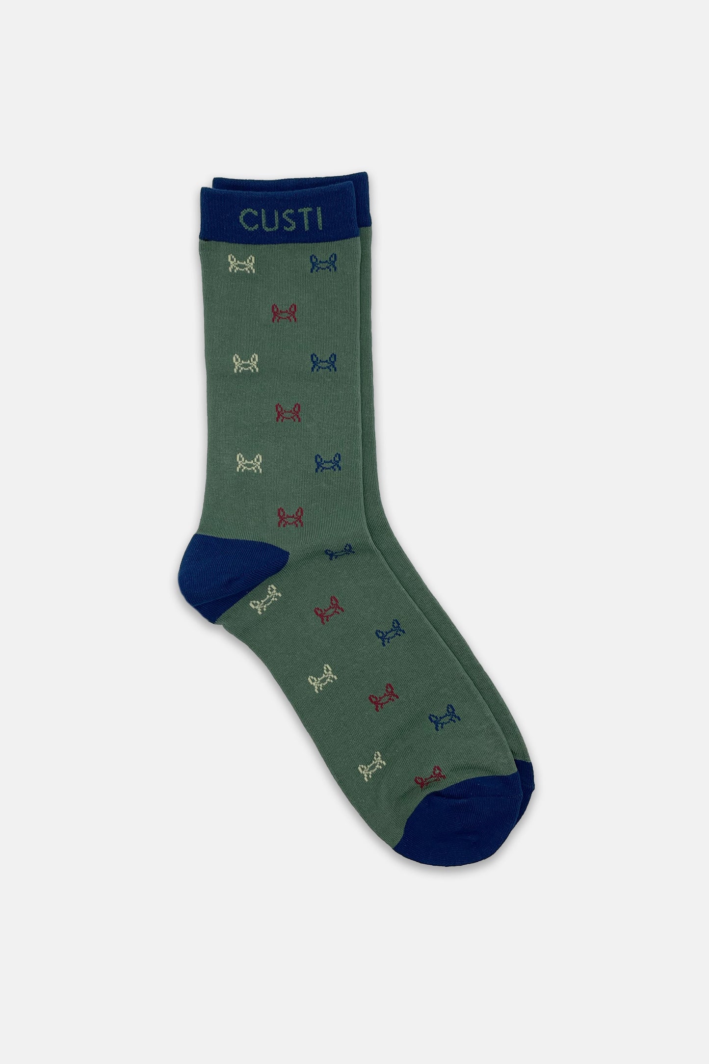 Calcetín Cangrejito Multicolor Verde Kaki