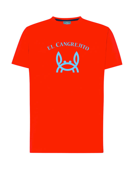 Camiseta cangrejito rojo celeste