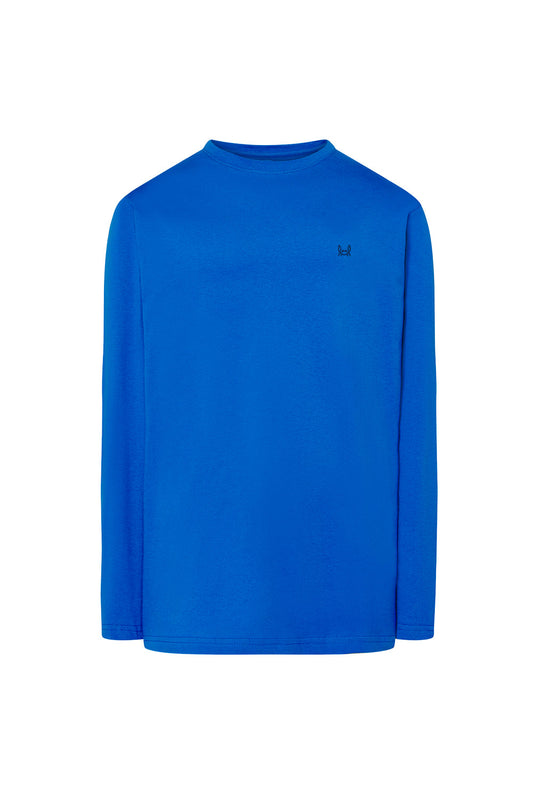 Camiseta Manga Larga Azul Tinta