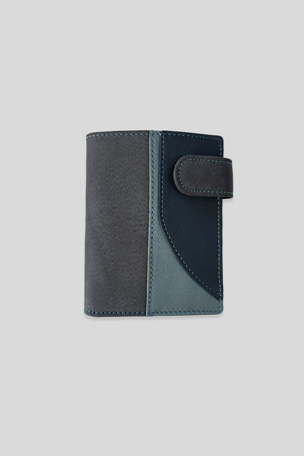 Cartera Cuero Gris Petróleo