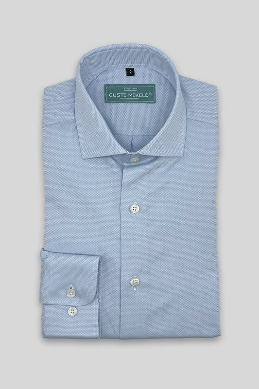 Camisa Vestir Estructura Celeste