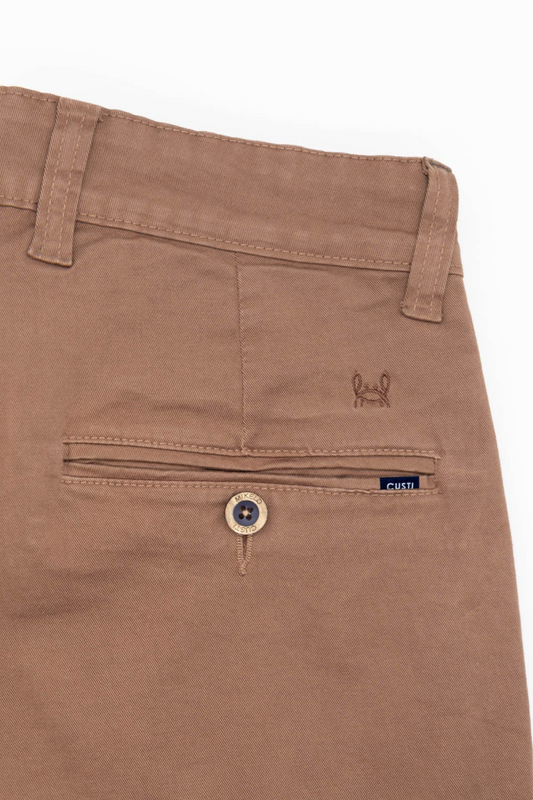 Pantalón Chino Elástico Marrón Avellana | Jesulín