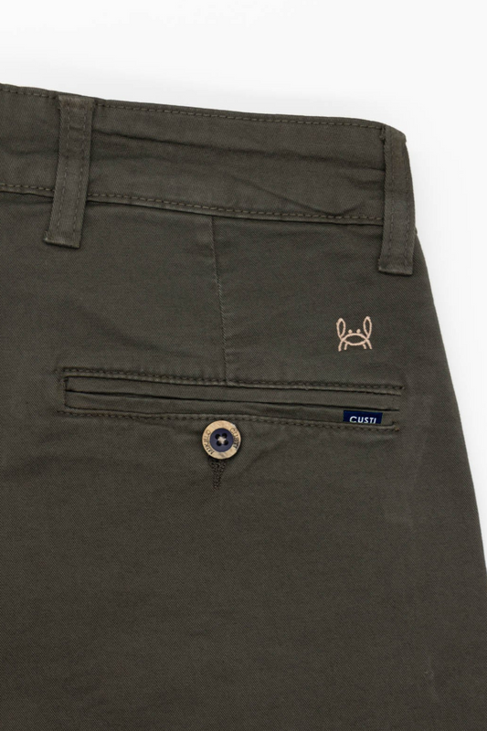 Pantalón Chino Elástico Verde Kaki | Jesulín