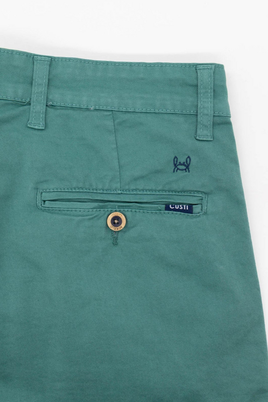 Pantalón Chino Elástico Verde Azulado | Jesulín