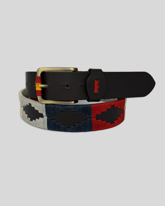 Cinturón piel argentino Marino Rojo