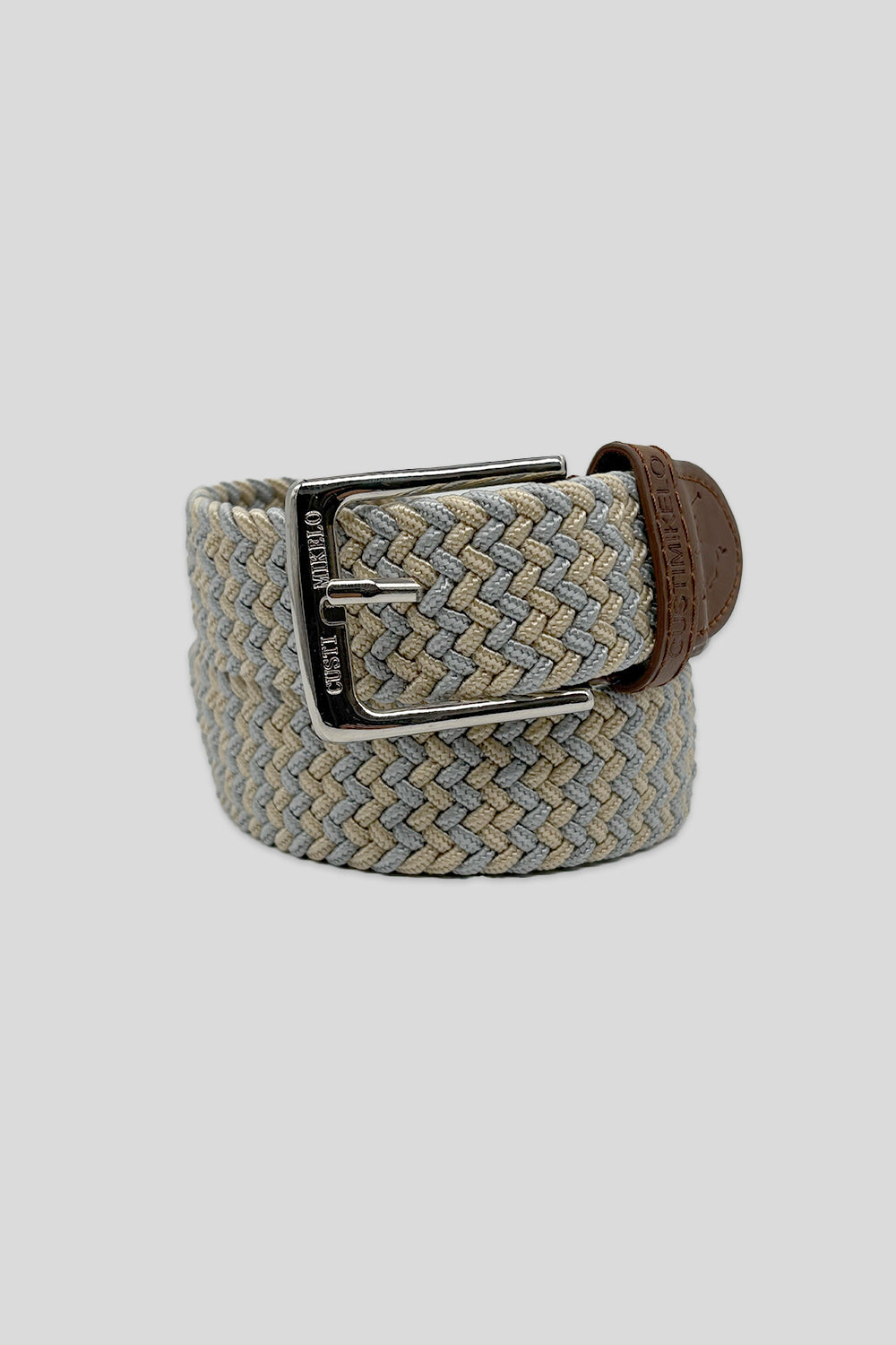Cinturón trenzado Gris Beige