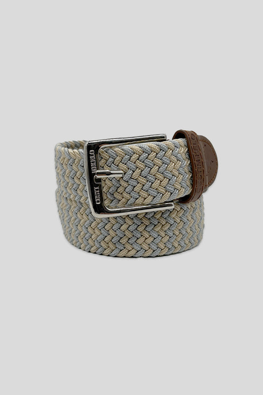 Cinturón trenzado Gris Beige | 38