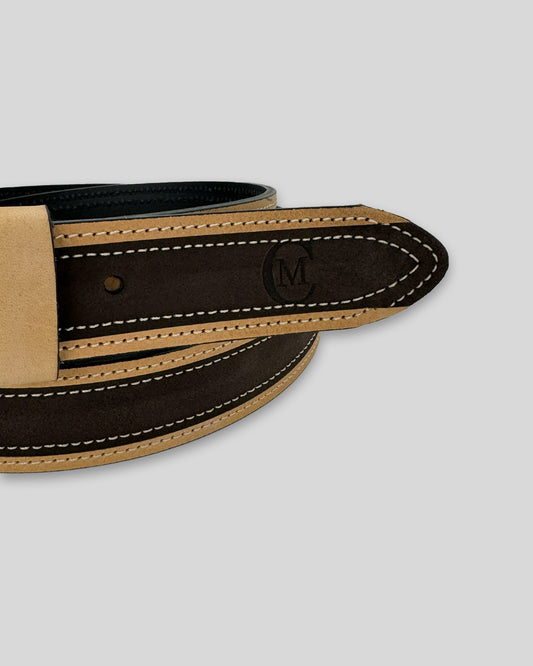 Cinturón piel marrón