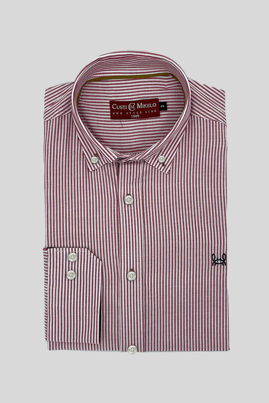 Camisa Rayas Oxford Burdeos | Córdoba