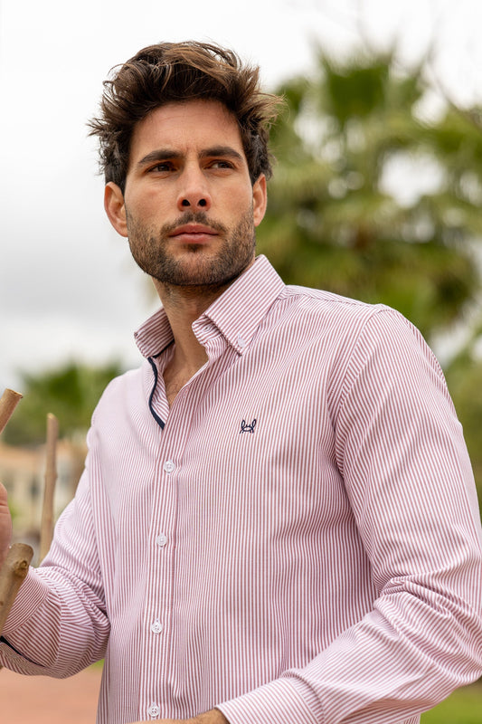 Camisa Rayas Oxford Burdeos | Córdoba
