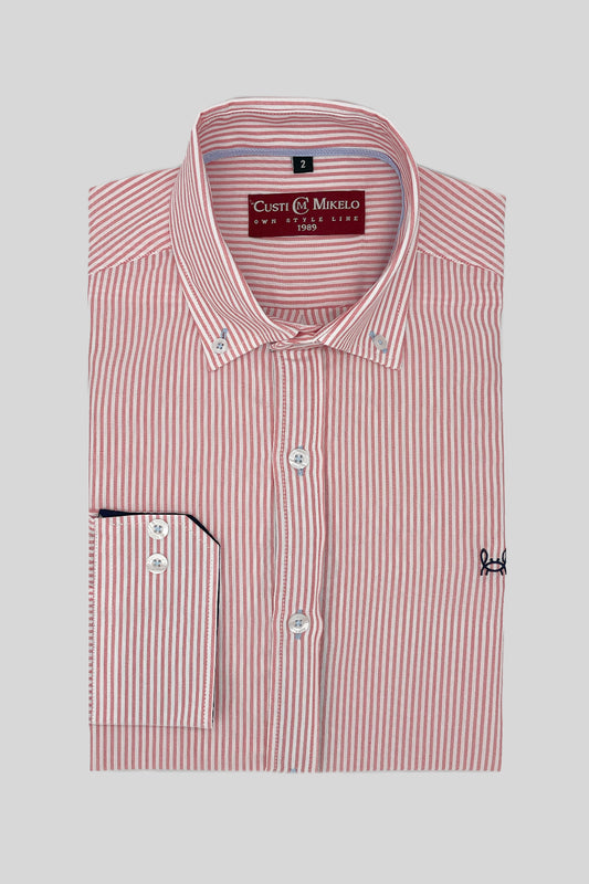 Camisa Rayas Oxford Salmón | Córdoba