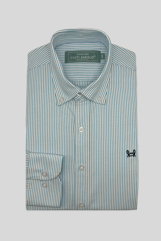 Camisa Rayas Oxford Turquesa | Córdoba