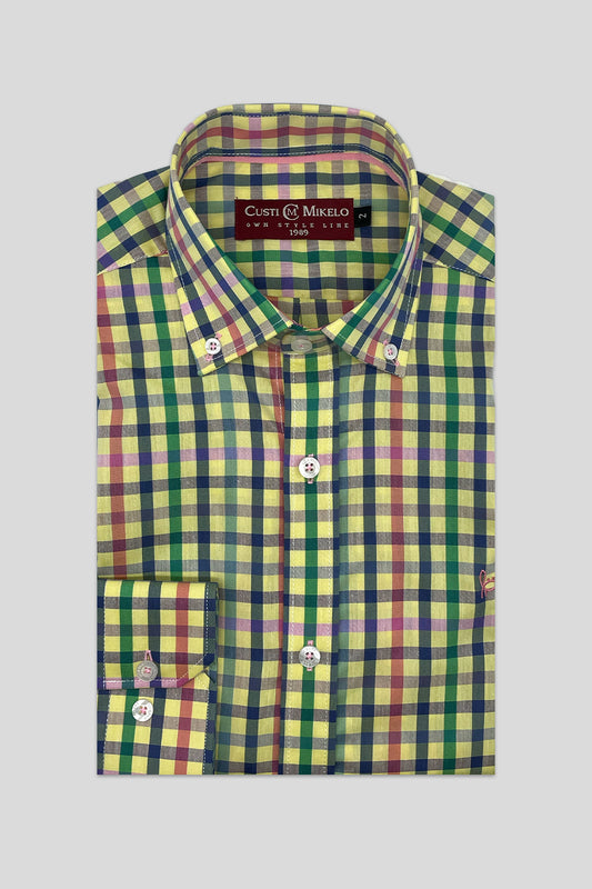 Camisa Cuadro Amarillo Verde | Segovia