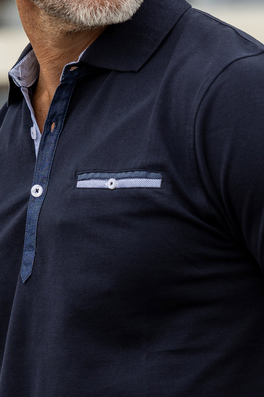Polo Azul Marino Bolsillo | Argentina