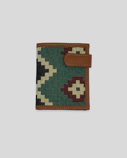 Cartera Étnica Verde Rombos