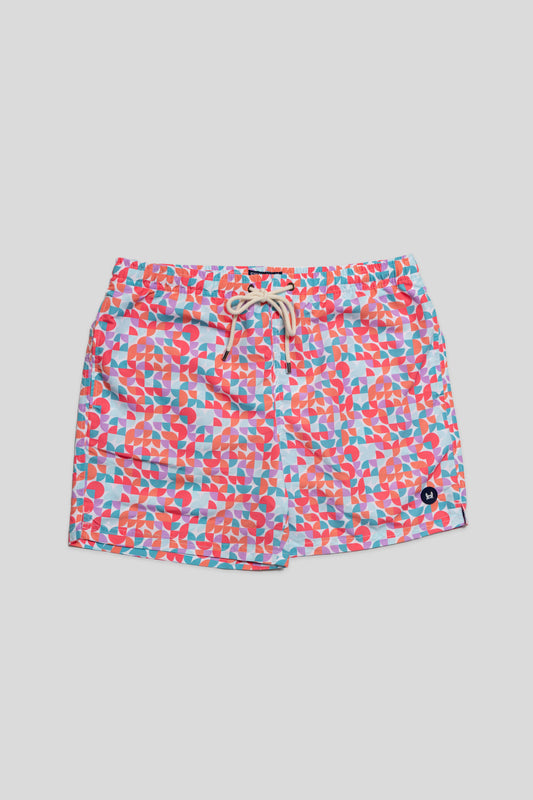Bañador Geometrico Coral