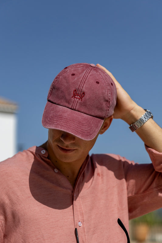 Gorra Lavada Cangrejito Burdeos | Custi Mikelo
