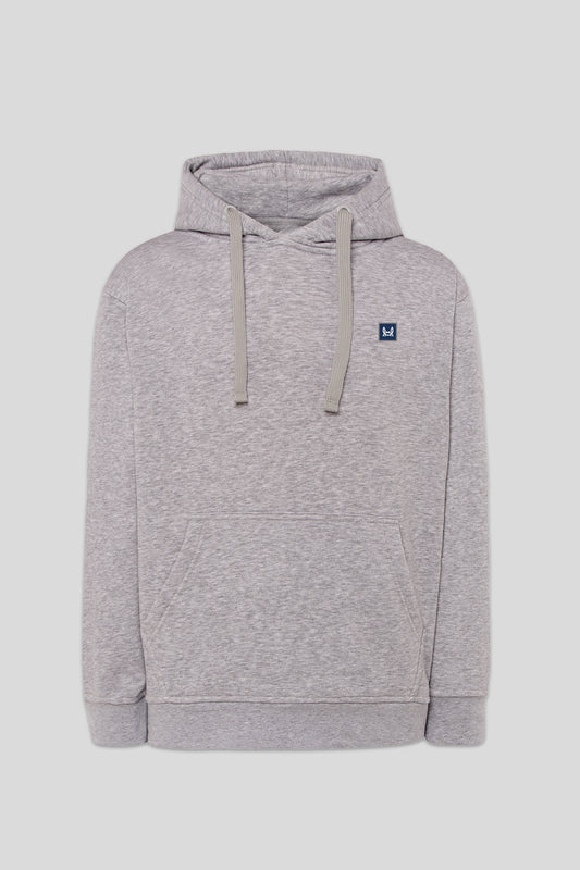 Sudadera Capucha Parche Gris