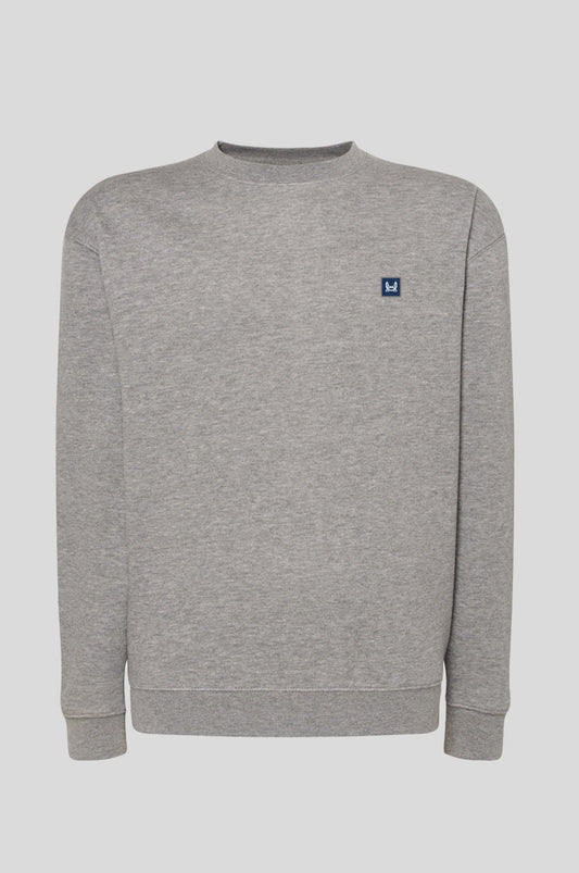 Sudadera Básica Parche Gris