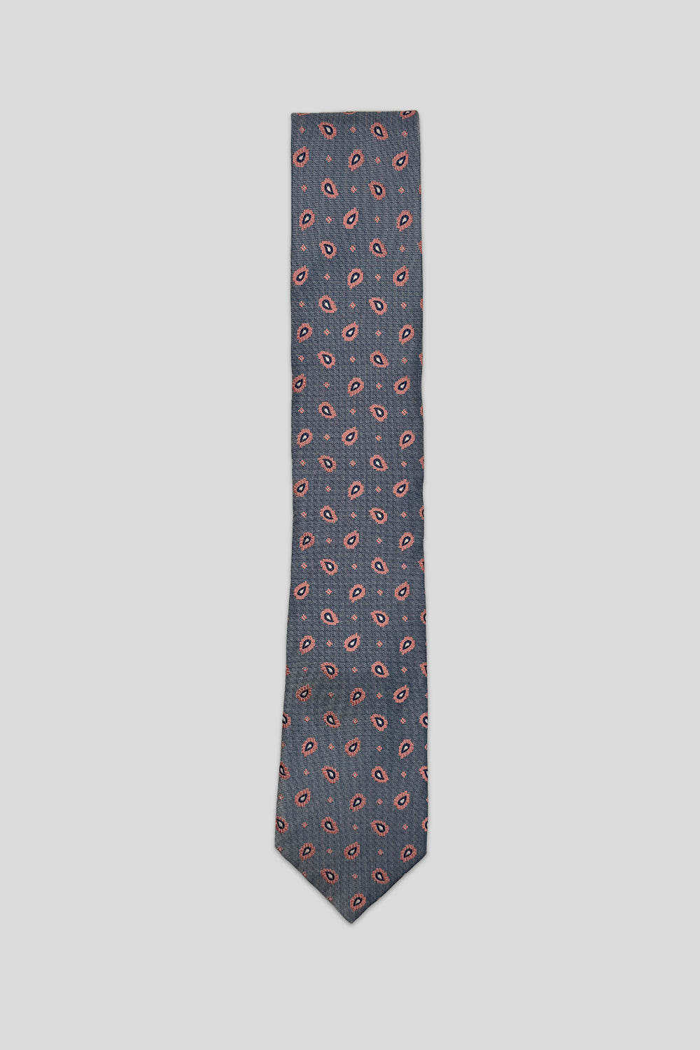 Corbata paisley gris