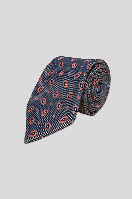 Corbata paisley gris