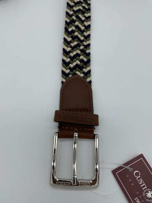 Cinturón trenzado Kaki-Beige-Negro | 22