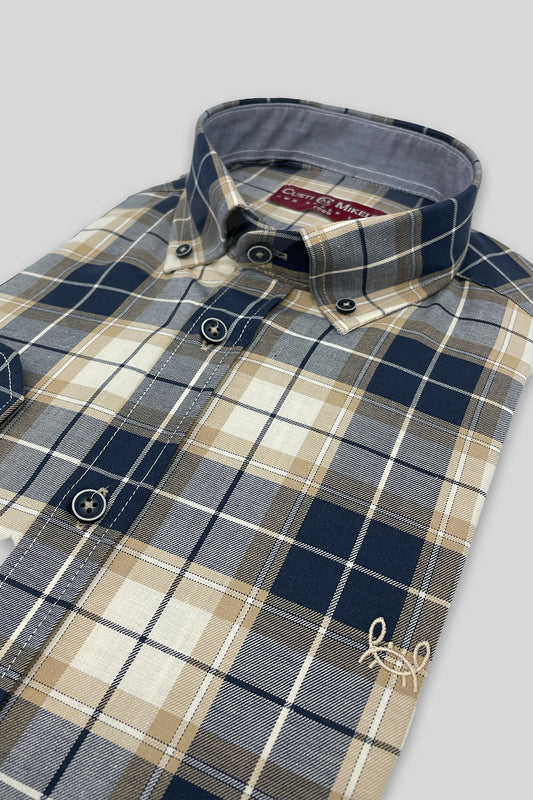 Camisa Cuadro Vainilla | Isla Cristina