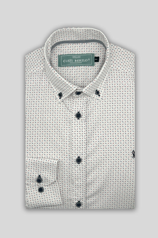 Camisa Estampada Rojo Marino | Jaén