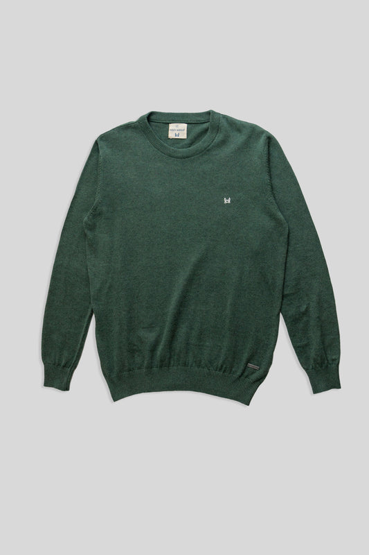 Jersey Básico Cuello Redondo Verde Césped