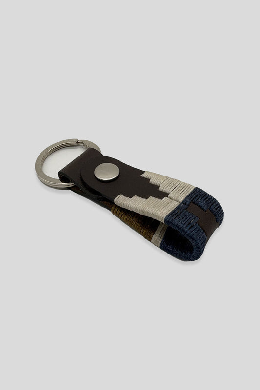 Llavero piel argentino marino marrón