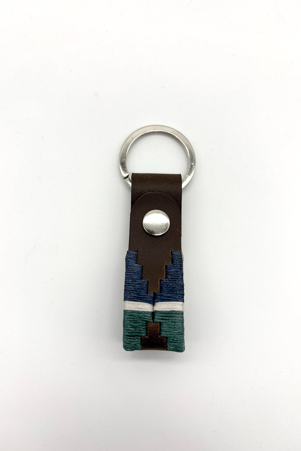 Llavero piel argentino turquesa marino