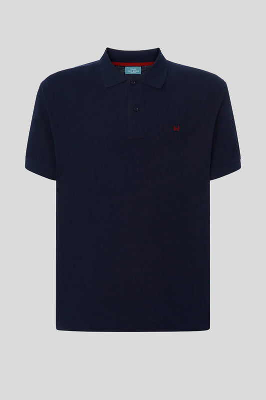 Polo Básico Manga Corta Azul Marino