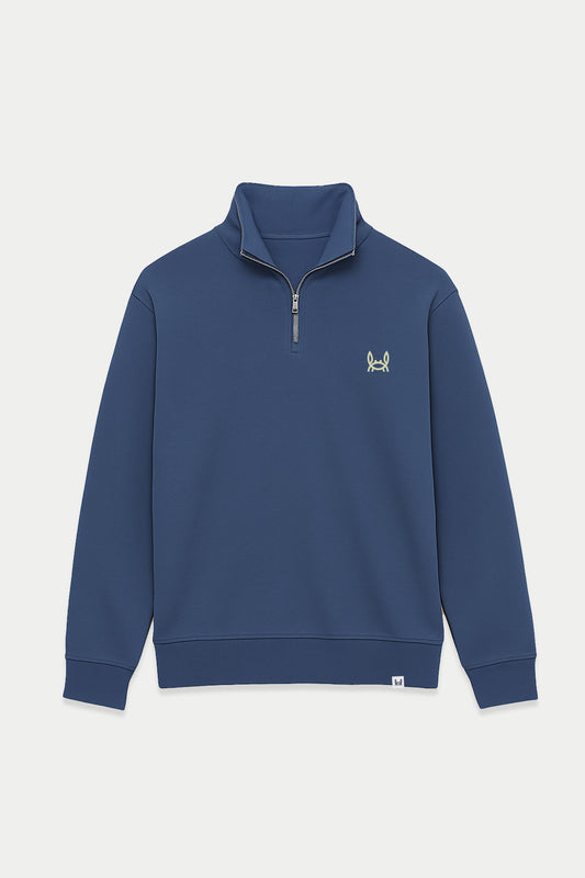 Sudadera Media Cremallera Azul