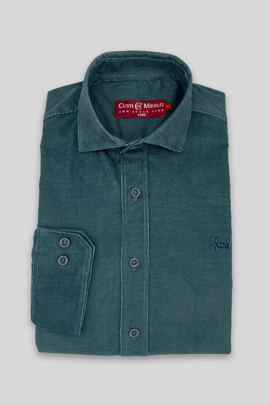 Camisa micropana petróleo