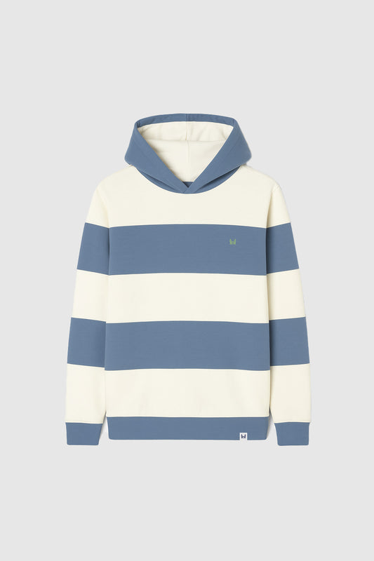 Sudadera Capucha Raya Azul Devin | Milán