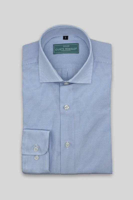 Camisa Vestir Mini Raya Celeste