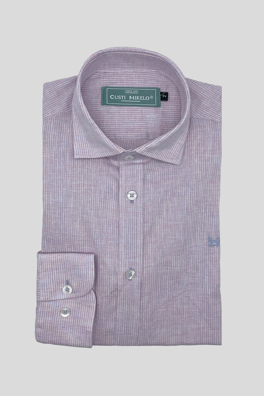 Camisa Lino Mini Raya Rosa | Huesca