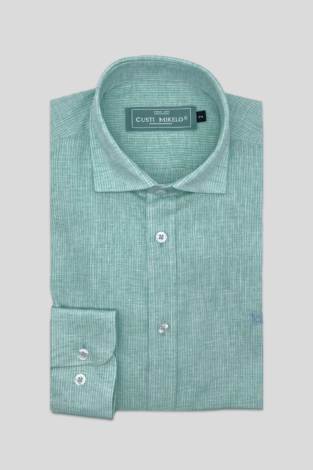 Camisa Lino Mini Raya Celeste | Linares