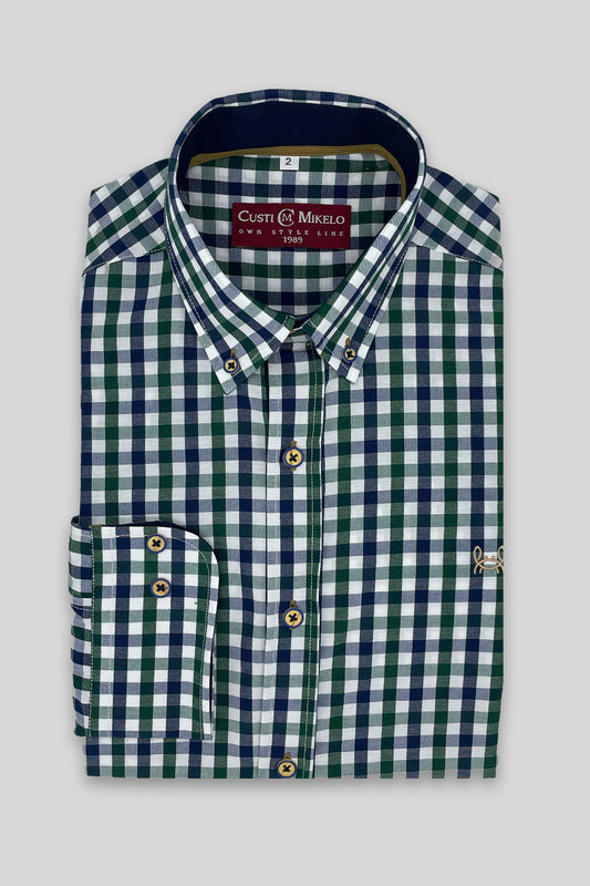 Camisa Cuadro Verde Marino | Motril