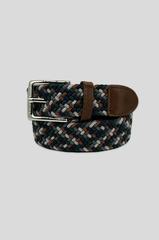 Cinturón trenzado Multicolor Verde | 32
