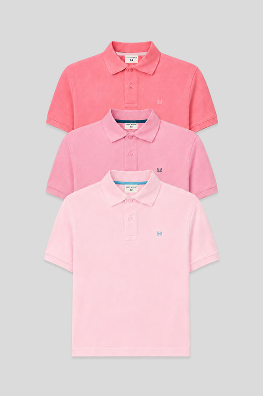 3Pack polo manga corta | Rosa Francés-Maquillaje-Rosa