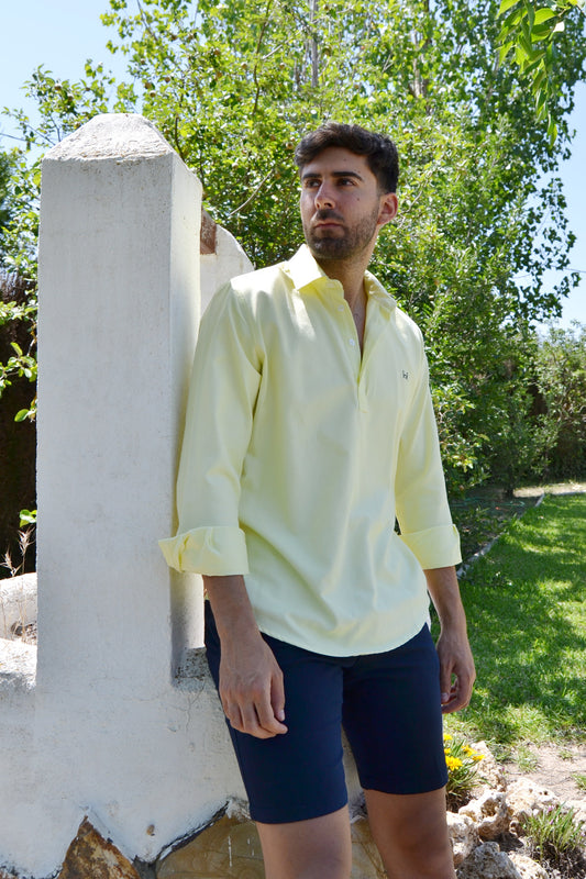 Polera Lisa Oxford Amarilla