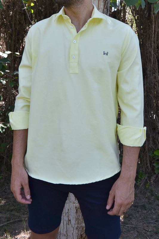 Polera Lisa Oxford Amarilla