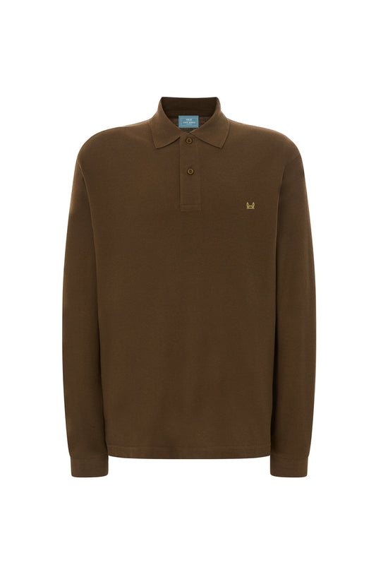 Polo Manga Larga Verde Kaki