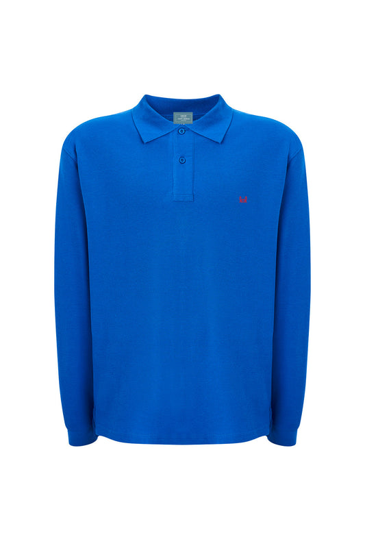 Polo Manga Larga Azul Tinta