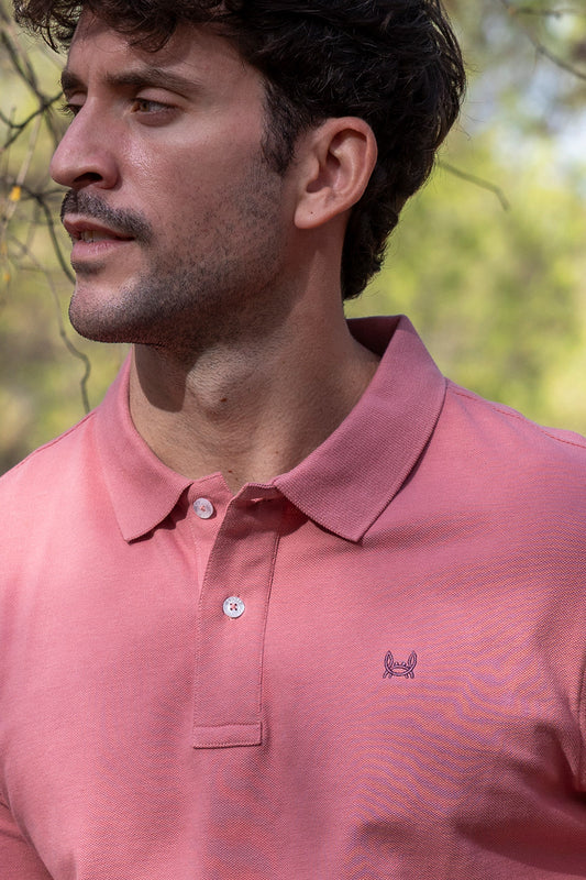 Polo Básico Manga Larga | Rosa