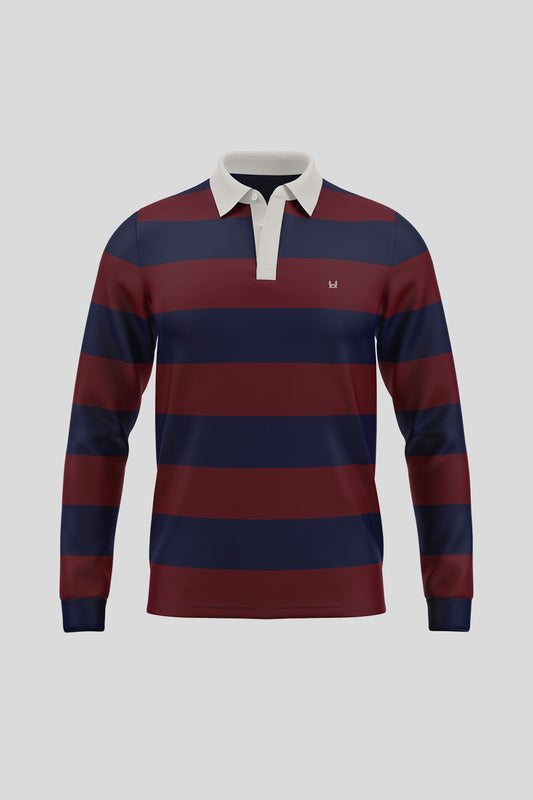 Polo Rugby Rayas Burdeos | Pontevedra