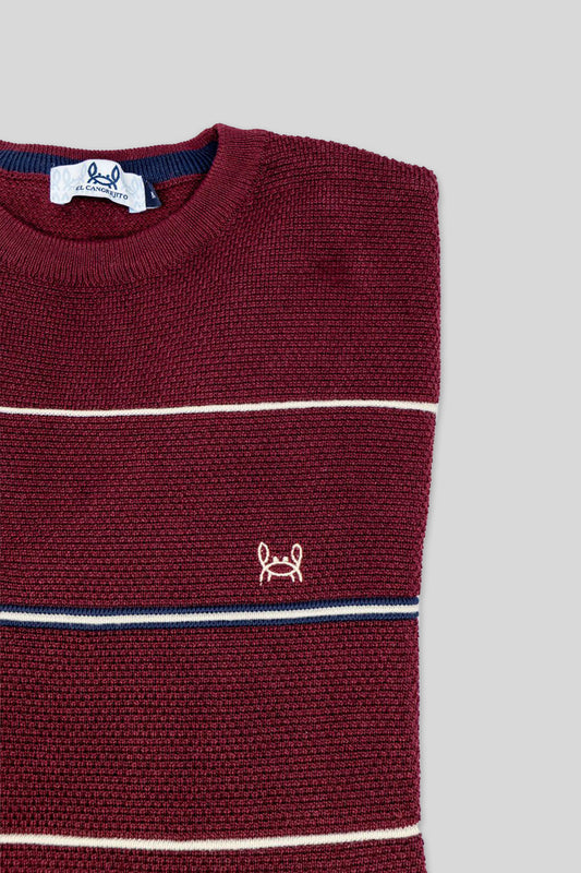 Jersey Rayas Burdeos