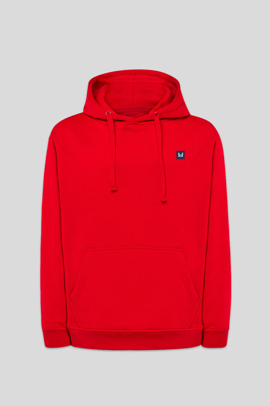 Sudadera Capucha Parche Roja